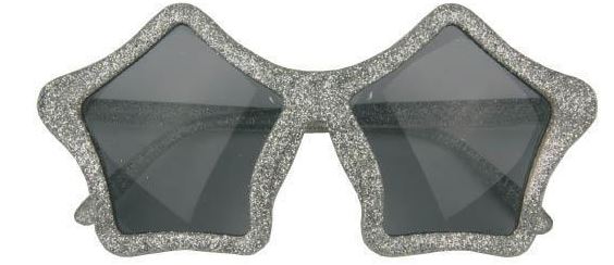 verkoop - attributen - Brillen - Ster glitter zilver